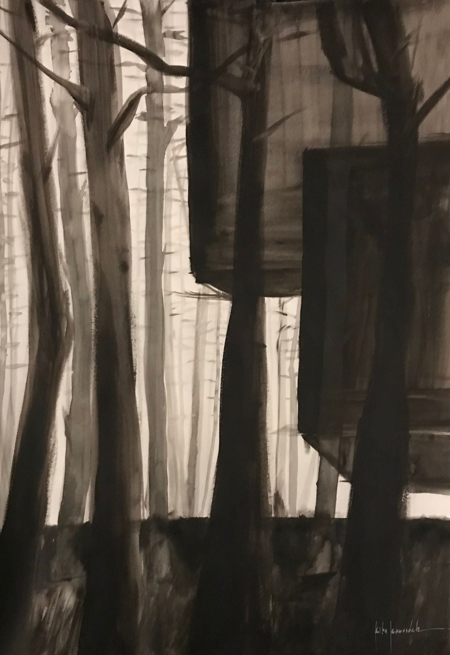 Close to home– 2022 – Rita Rawashdeh - Mixed Media on Paper-59x42