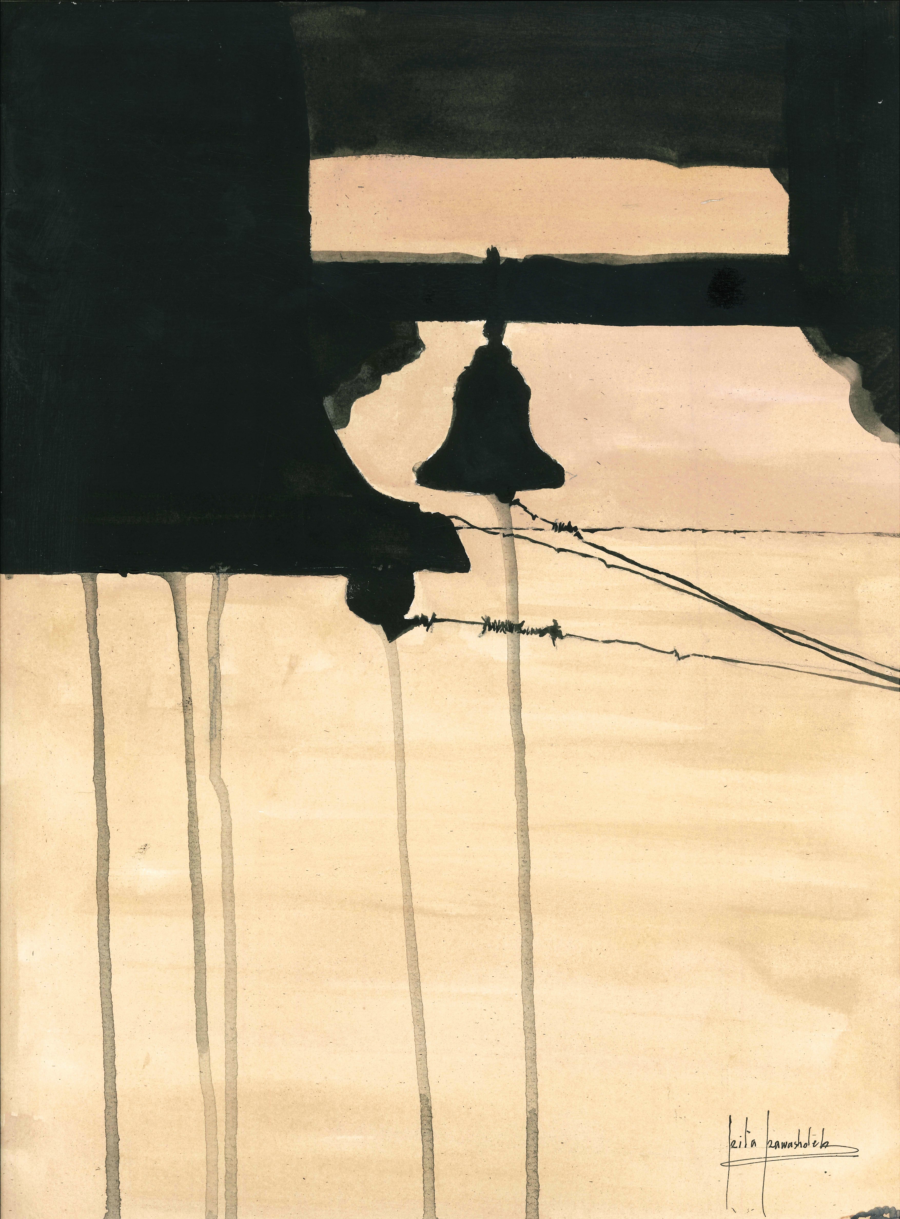 Distance– 2024 – Rita Rawashdeh - Mixed Media on Paper- 29.7x42 cm