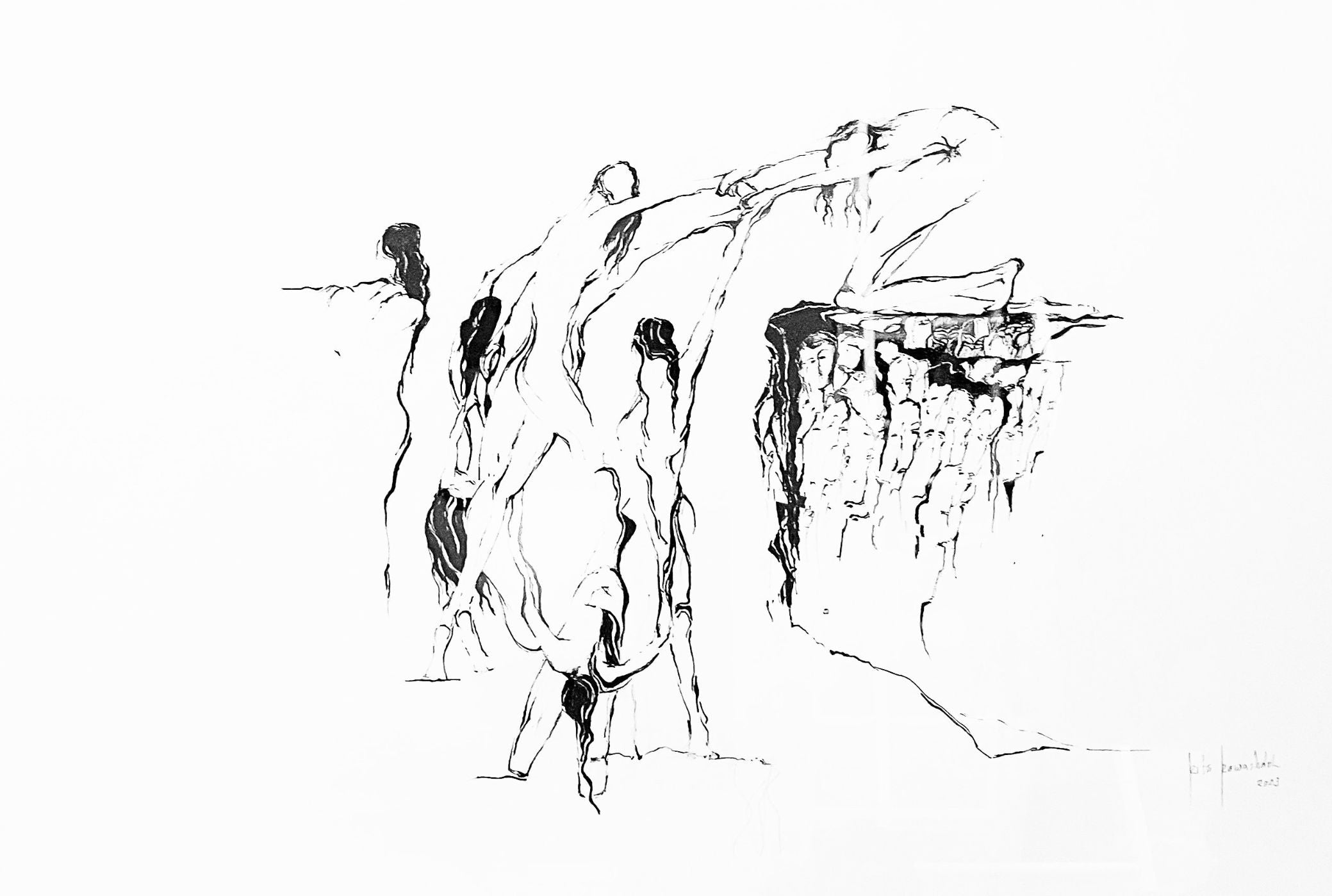She Who Chooses – Rita Rawashdeh – Ink on Paper- 55x37