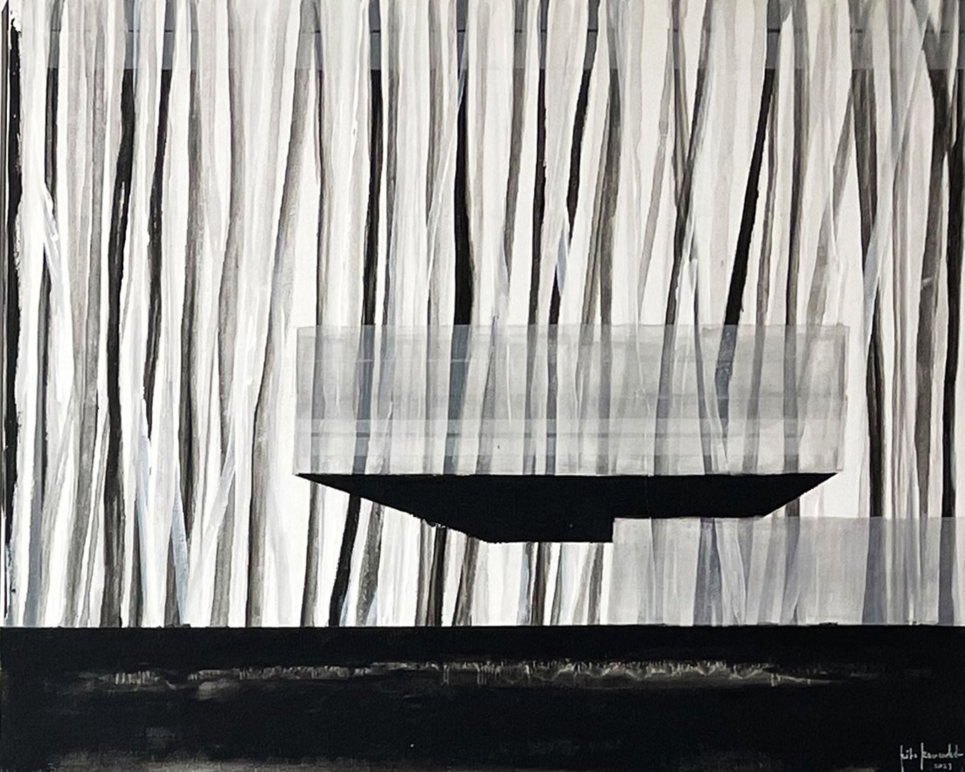 Dissolved– 2023 – Rita Rawashdeh – Acrylic on canvas- 50x40
