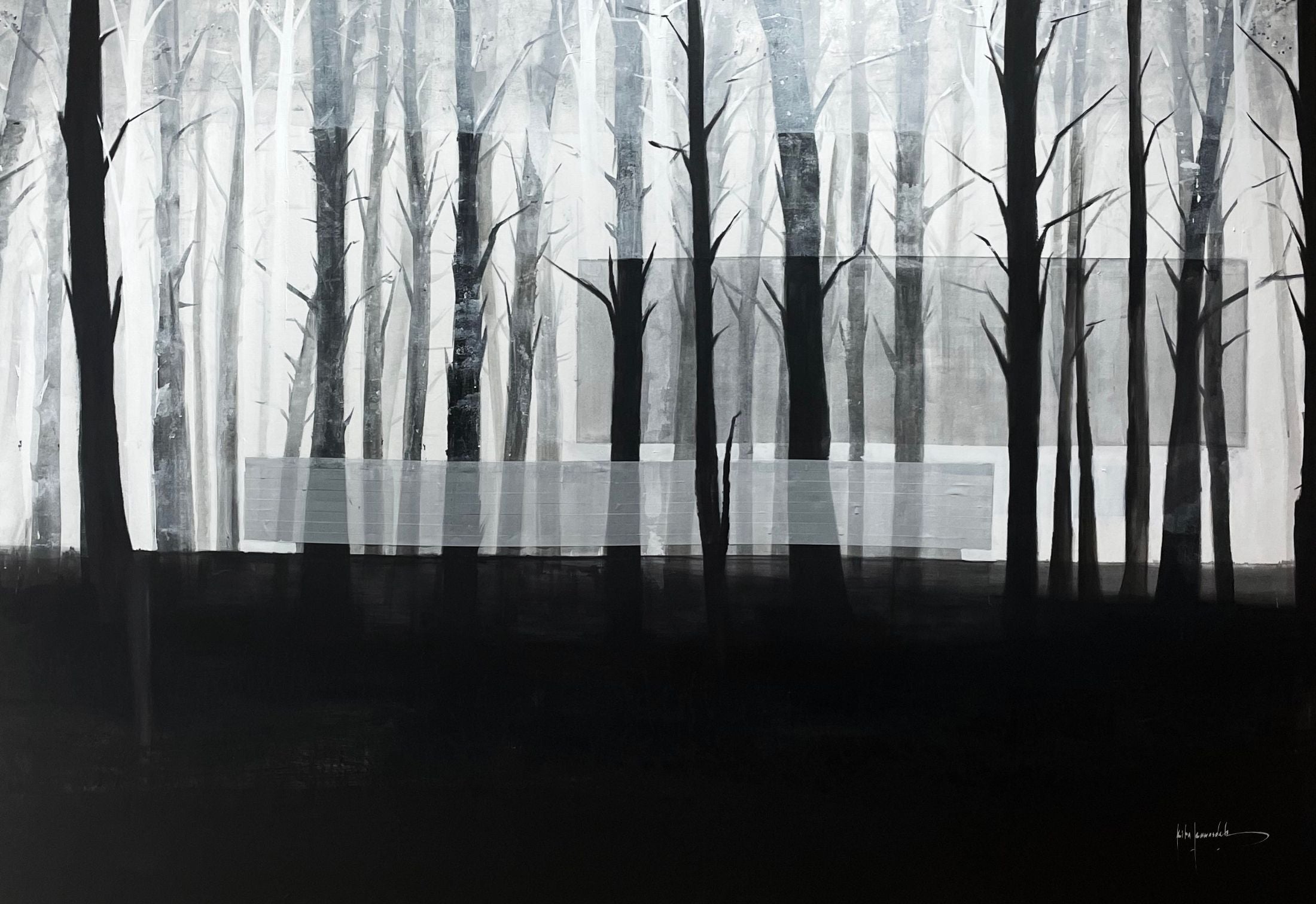 Foggy Night– 2023 – Rita Rawashdeh – Acrylic on canvas- 160x220