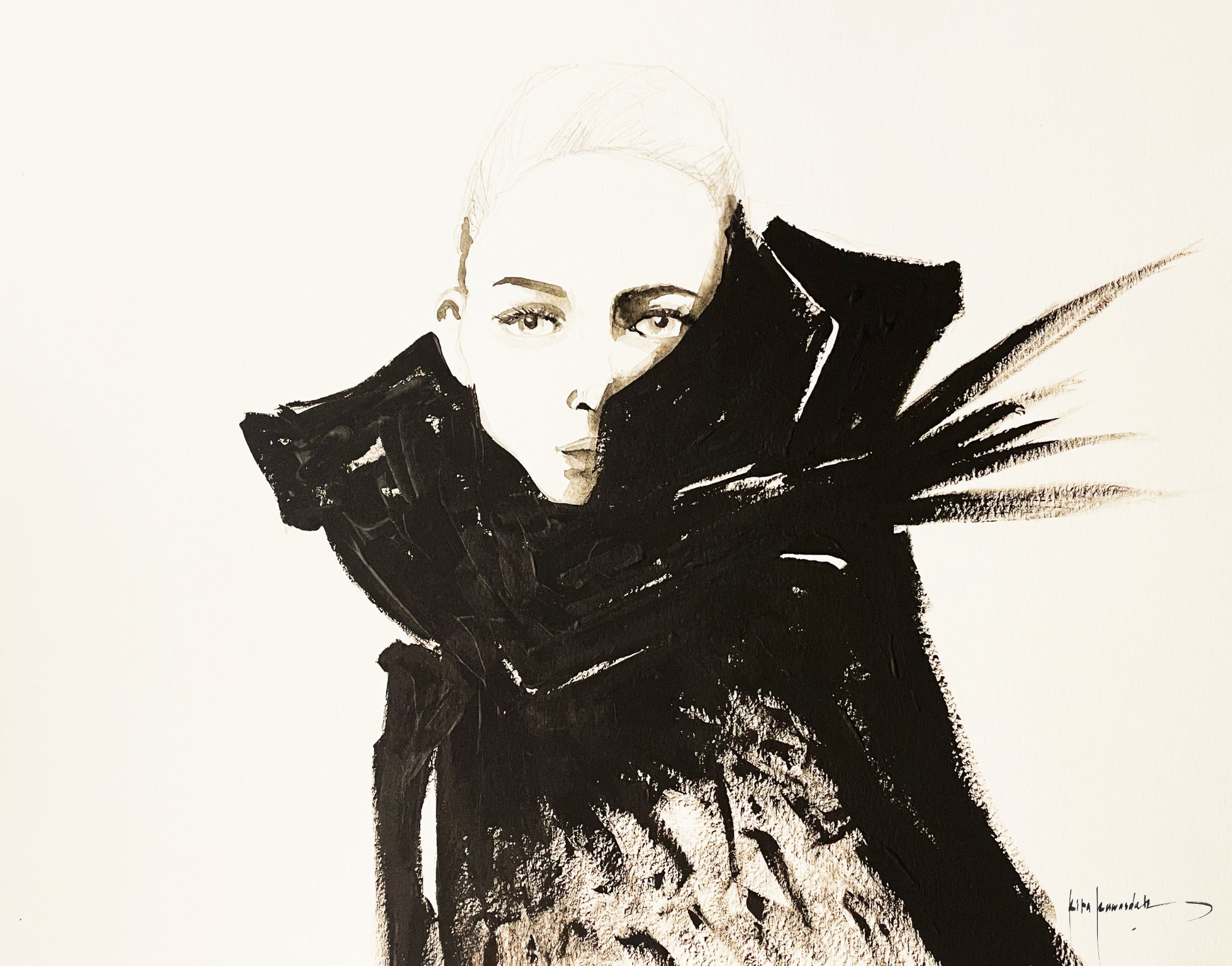 Grace – 2017 – Rita Rawashdeh - Mixed Media on Paper- 51x40 