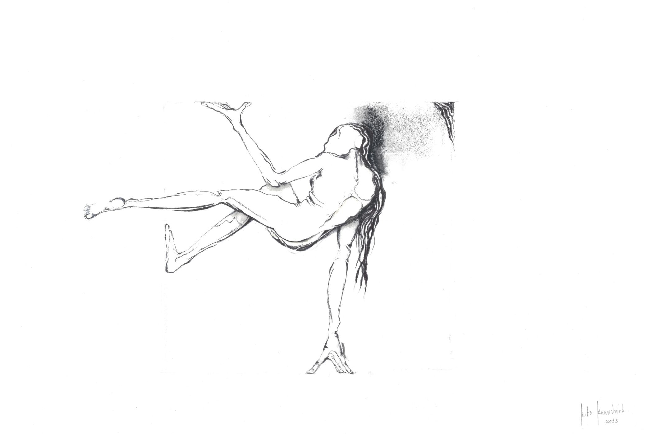 In Her Skin – Rita Rawashdeh – Ink on Paper- 55x37