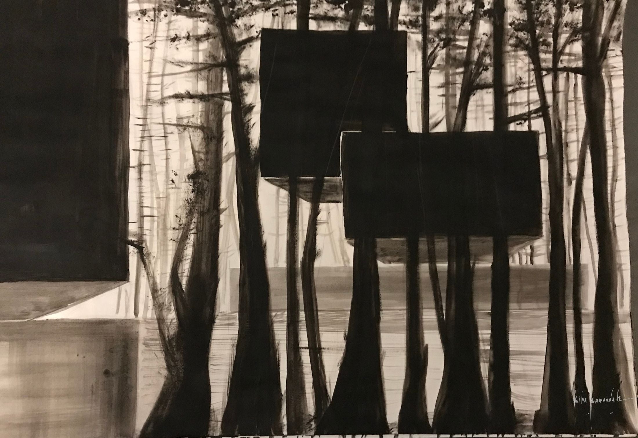 Near– 2022 – Rita Rawashdeh - Mixed Media on Paper-59x42