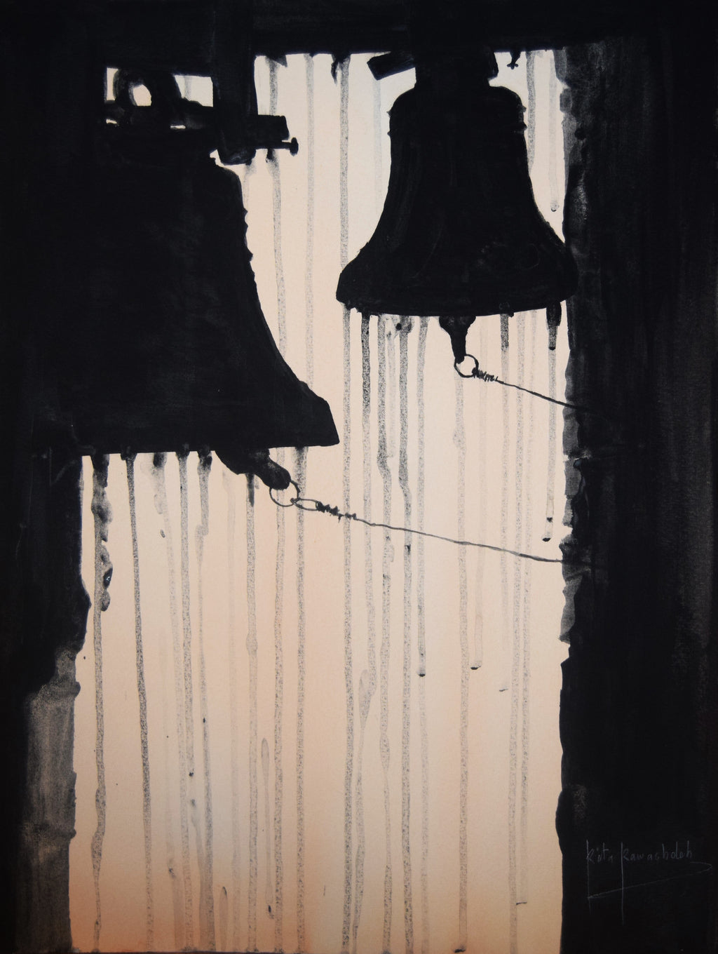 Tears by Rita Rawashdeh | Mixed Media on Paper (2024)